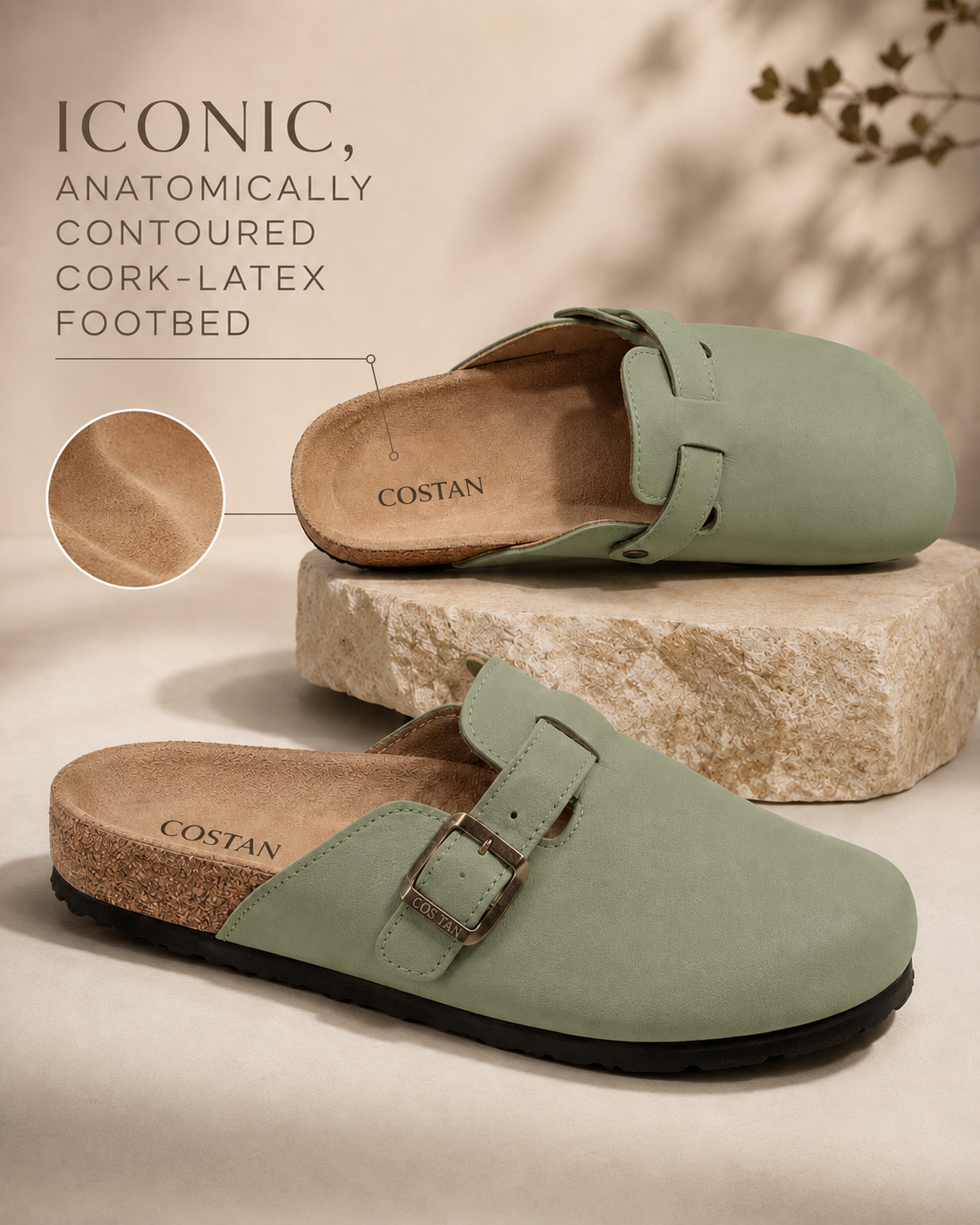 Men Clogs Green
