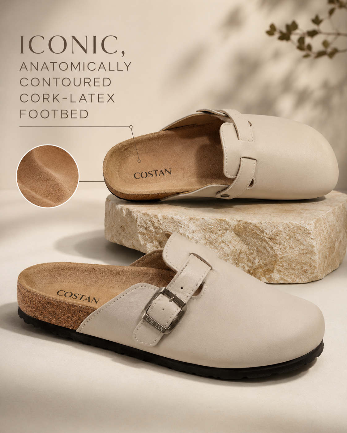 Men Clogs Ivory