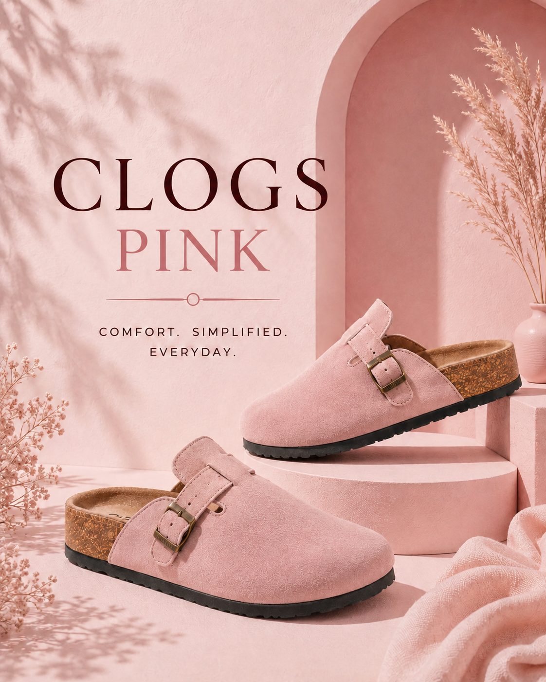 Men Clogs Pink